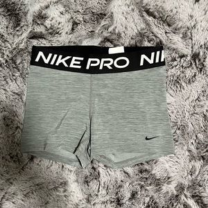 gray nike pro shorts